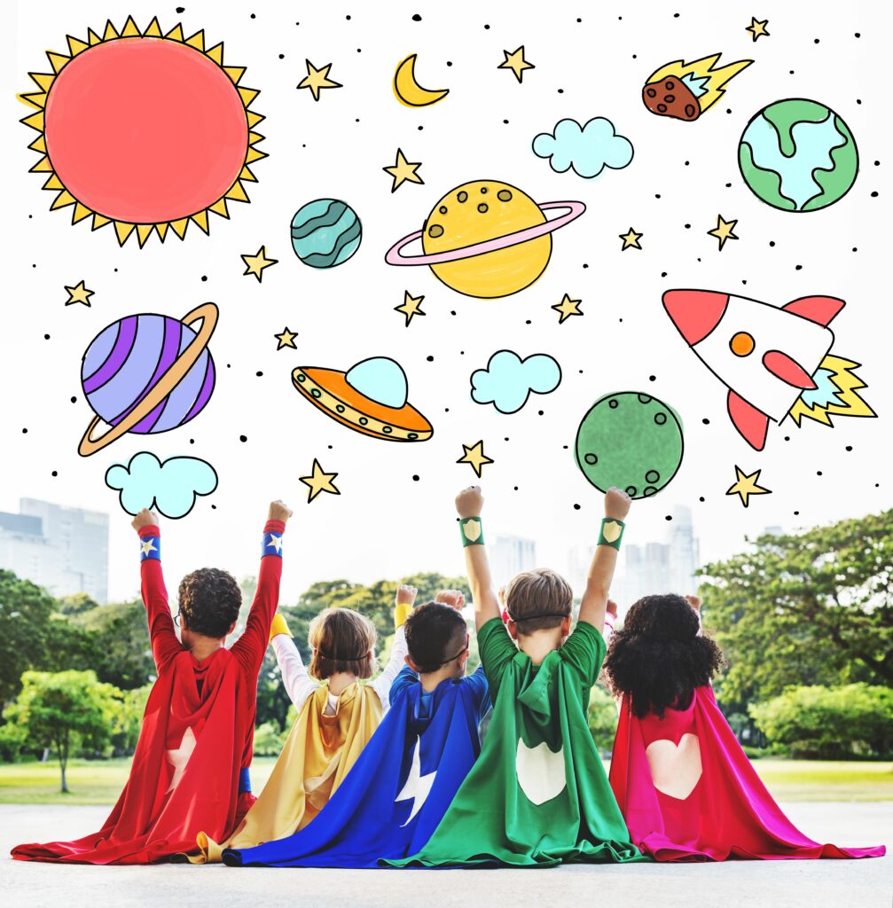 Outer Space Icons Drawing Graphics Concept