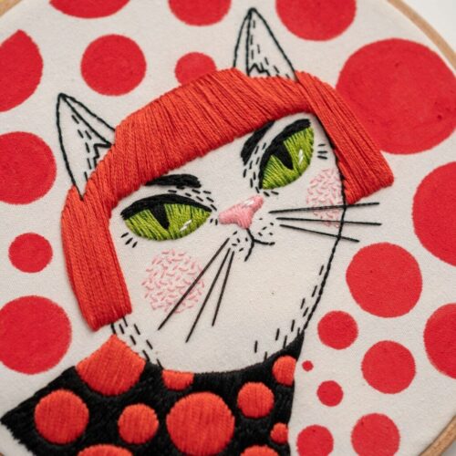 chat broderie
